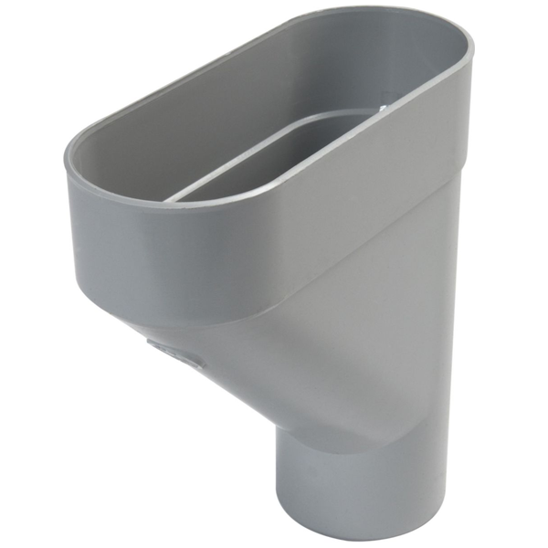 Jambonneau Nicoll JAM80 pour tube de descente de gouttière cylindrique de 80 mm - Techtan - gris