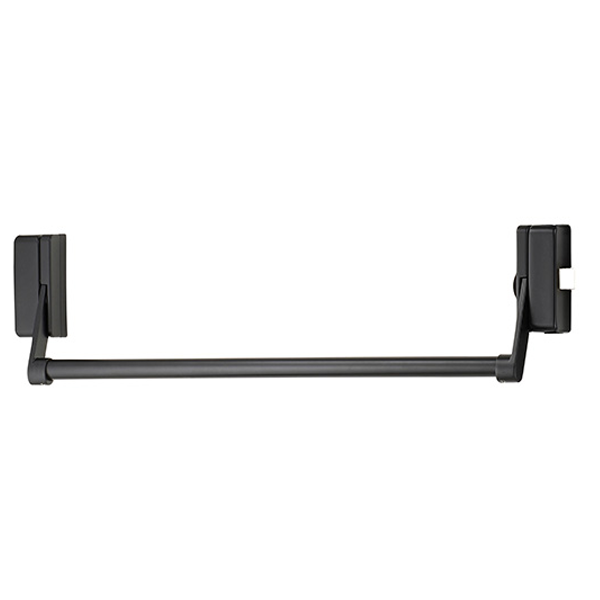 Serrure antipanique 1 point latéral Thirard D-CROSS - CE et coupe feu - réversible - noire - porte 1150 mm max