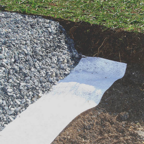 Géotextile non tissé Edia - polypropylène blanc - R. 4 kN - rouleau de 2,00 M x 25,00 M