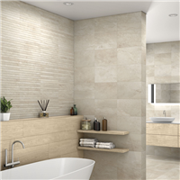 Faïence murale effet pierre à relief - Edilis Ruben - 60,0 cm x 30,0 cm - ép. 8,5 mm - Beige