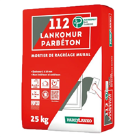Enduit de ragréage mural - 112 Lankomur Parbéton Parexlanko - Gris Sac de 25 KG