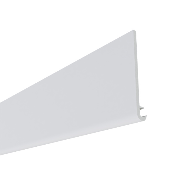 Planche de rive PVC Rivecel Bullnose F9 à profil arrondi - Blanc - Haut. 205,00 MM - ép.9,00 MM - Long. 5,00 M