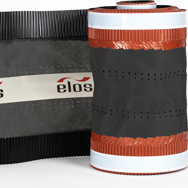 Closoir souple ventilé en polypropylène Elos pour faîtage et arêtier - coloris Noir - 300 MM x 5,00 M