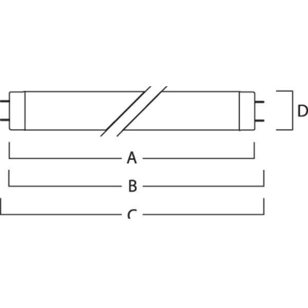 Néon triphosphore T8 Luxline Plus 18W G13  Sylvania – Blanc chaud 3000K