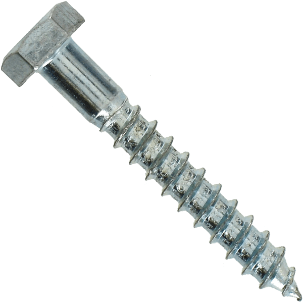 Vis bois Tirefond tête hexagonale acier zingué DIN 571 8,0 mm x 80,0 mm - Boîte de 40