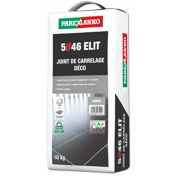 Joint de carrelage déco - 5046 Elit - sol et mur joints de 1 à 6 mm - Cendre Sac de 10 KG