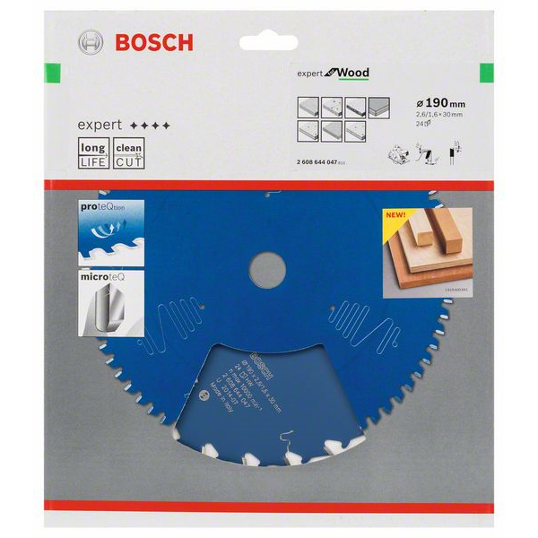 Lame de scie circulaire bois Bosch Expert for Wood 190 x 30 x 2,6 mm 24 dents