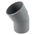 Coude simple mâle/femelle Nicoll pour l'évacuation - Degré angle 30° - Diamètre 80 mm - PVC -  Gris