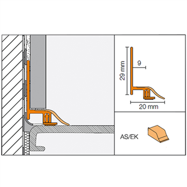 Capuchon de fermeture DILEX EK/AS20BW pour profilé de jonction Dilex AS20BW - Blanc brillant