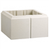 Élément de pilier en béton décoratif Lisse PIL30 - Blanc - 30 CM x 30,00 CM x 17,00 CM