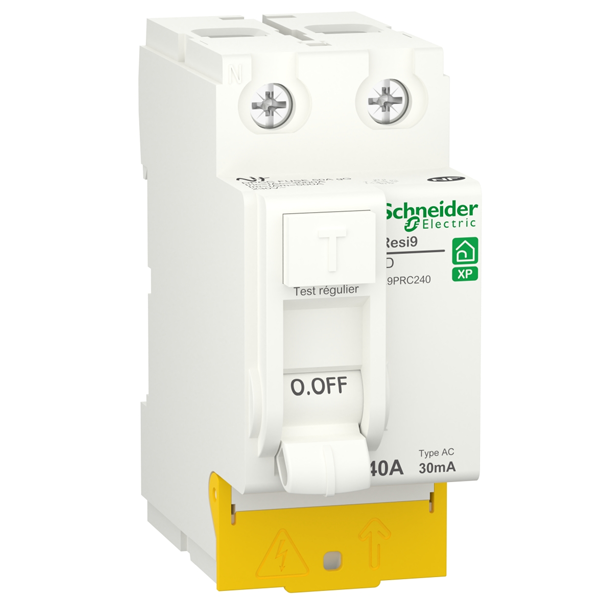 Interrupteur différentiel Schneider Resi9 - type AC - peignable - alim bas - 2P - 40 A - 30 mA