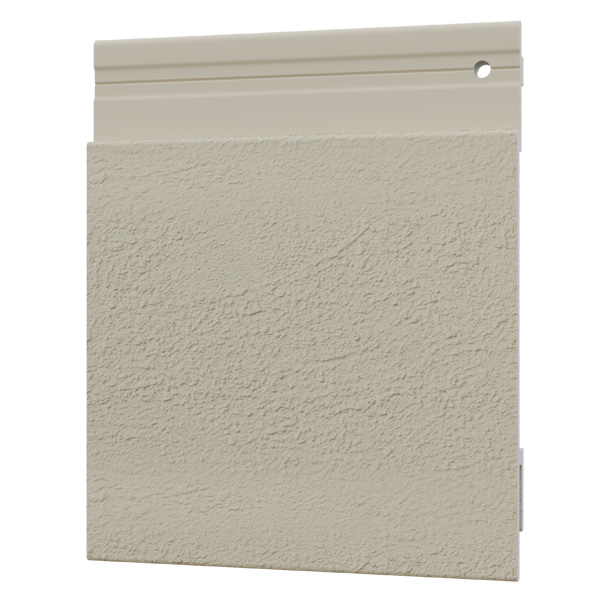 Bardage PVC extérieur effet crépi - Isocel Crépi - 154,00 MM x 18,00 MM - Long. 4,00 M - Ambre clair
