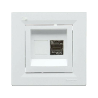 Prise RJ45 Schneider Asfora complet - à encastrer - catégorie 5 - STP - blanc brillant