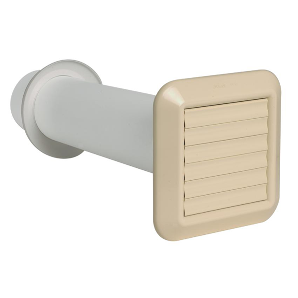 Traversée de mur avec grille à volet mobile sable - Nicoll - 204 x 204 x 400 mm