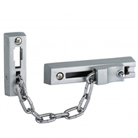 Entrebâilleur de porte d'entrée Thirard avec chaîne en acier - finition nickel satin