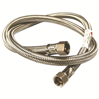 Flexible sanitaire à souder Ø10 - Raccord Ecrou tournant 1/2" - L: 300mm DN8