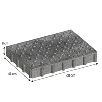 DALLE PODOTACTILE BLANC 420X600X80MM