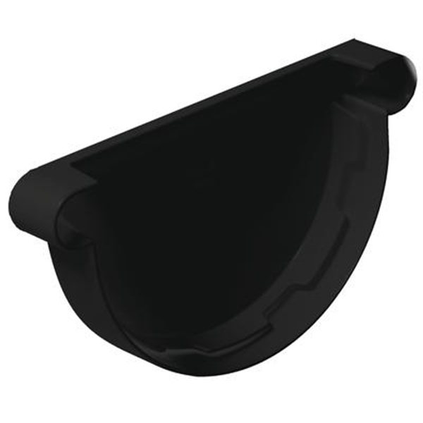 Fond de gouttière demi-ronde Nicoll - Développé 25 cm- Longueur 30 mm - Droite/Gauche - Techtan - Noir