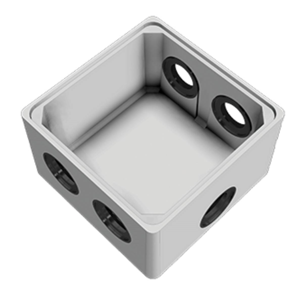 Boîte de collecte 40x40 5 joints sans couvercle