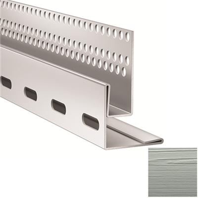 Profil de linteau et de départ pour bardage Hardie VL Plank en pose verticale - alu Brume du matin - longueur 3,00 M