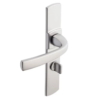 Ensemble poignée de porte à condamnation Vachette Muze chrome velours - entraxe fixation 165 mm - carré 7 mm