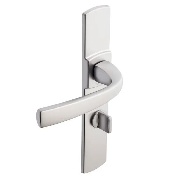 Ensemble poignée de porte à condamnation Vachette Muze chrome velours - entraxe fixation 165 mm - carré 7 mm