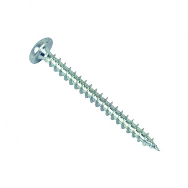 Vis bois aggloméré tête cylindrique Pozidriv zingué blanc - Filetage total M3,5x25mm - Boîte de 500