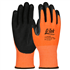 Gants anti-coupure orange haute visibilité avec enduction nitrile et picots d'adhérence - G-Tek Polykor - Lot de 12 paires T9