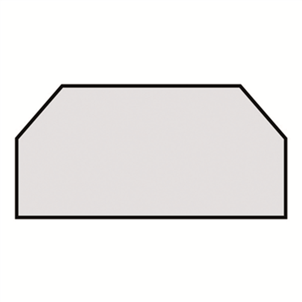 Couvre joint pour volet battant en Sapin du Nord non traité - blanc - 22 x 45 mm