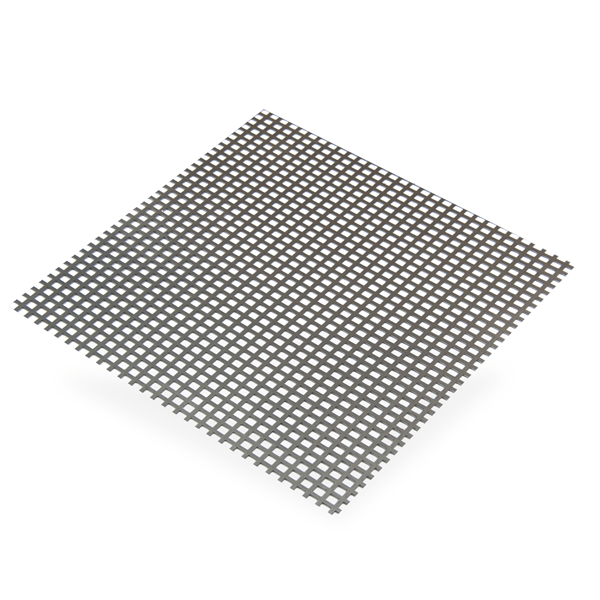 Tôle Aluminium perforée carrés - plaque de 500 x 250 mm - épaisseur 1 mm CQFD 2015-3452