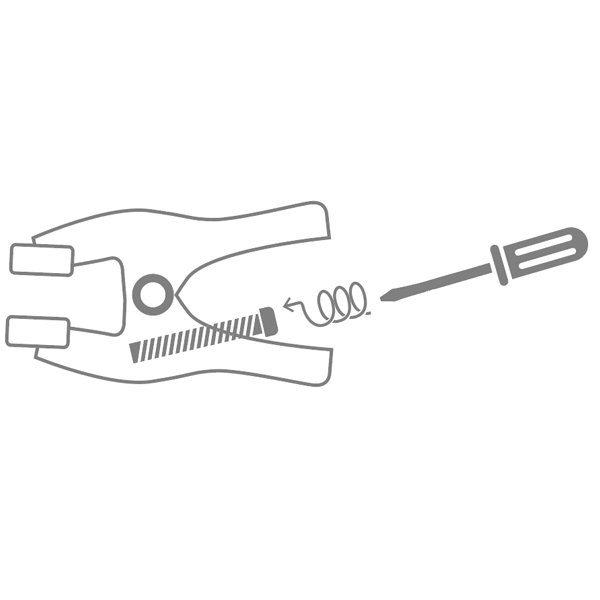 Pince à ressort réglable par vis Piher serrage jusqu'à 3 cm force 18 kg