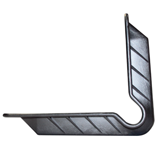Coin de protection pour sangle plate de largeur 50 mm Levac en plastique renforcé noir