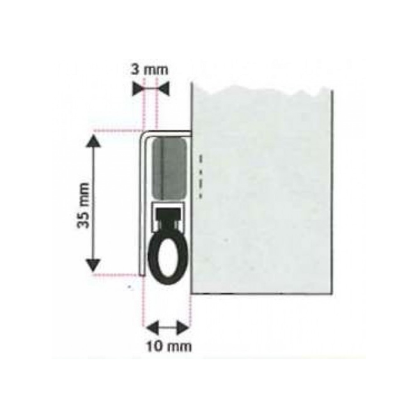 Plinthe automatique klomatic prestige couleur blanc longueur 0.83 m