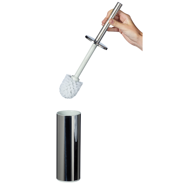 Porte-balayette mural en Inox pour WC - Tulia Rossignol - avec kit de fixation