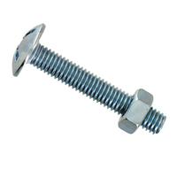 Boulon poêlier empreinte cruciforme - acier zingué - M6 x 80 mm - boîte de 50