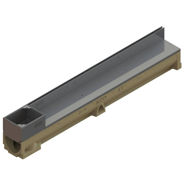 ACO SELF 100 BP HAUTEUR 95MM COUVERTURE A FENTE ET ELEMENT DE VISITE ACIER GALVA