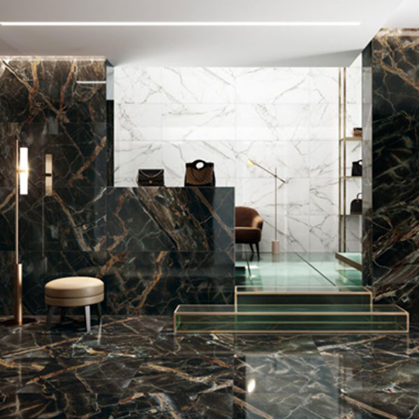 Faïence murale effet marbre polie et rectifiée - Rhapsody - 60,0 cm x 120,0 cm - ép.7,00 mm -