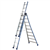 Echelle transformable 3 plans Tubesca Platinium 3 x 12 échelons repliée 3.50 m déployée 7.69 m