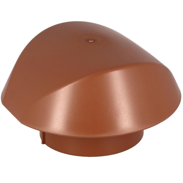 Chapeau de ventilation de toit Nicoll VVM16 avec moustiquaire - femelle Ø 160 mm - PVC Rouge Terracotta