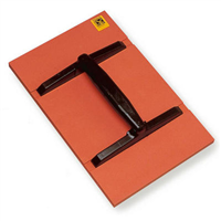 Taloche polyuréthane mousse rigide polymère orange rectangulaire 33 x 26 cm