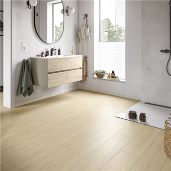 Parquet stratifié Aqua+ Large 8/33 - 4 chanfreins avec système Aqua CLIC it! 24h - 246 x 8 x 1292 mm - Chêne Casella Naturel Clair