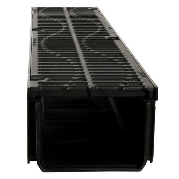 Caniveau avec grille en fonte - résistance B125 - Connecto Nicoll - L. int. 160 mm / ext. 208 mm - 1 ml