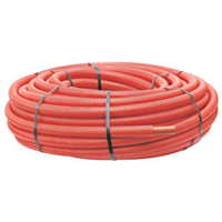 Tube PER-A - Pré-gainé Ø20/25 mm - Couronne 50m - Rouge - NF