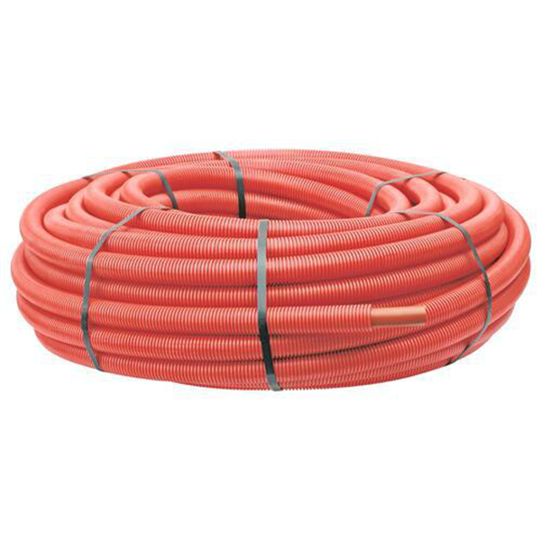 Tube PER-A - Pré-gainé Ø20/25 mm - Couronne 50m - Rouge - NF