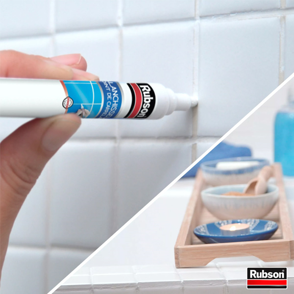 Stylo blanchisseur pour joints de carrelage mural Rubson - imperméable - 7 ml
