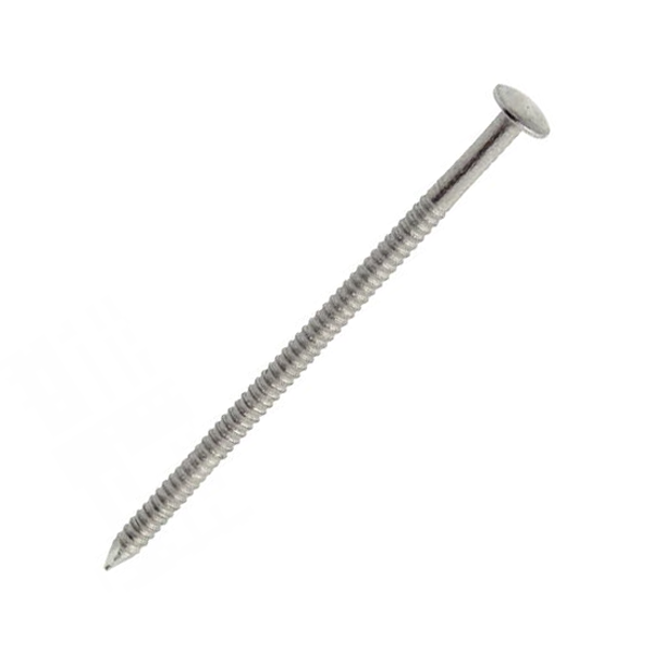 Pointe annelée tête bombée en acier inoxydable A2 filetage total 2.3x50mm seau de 5kg