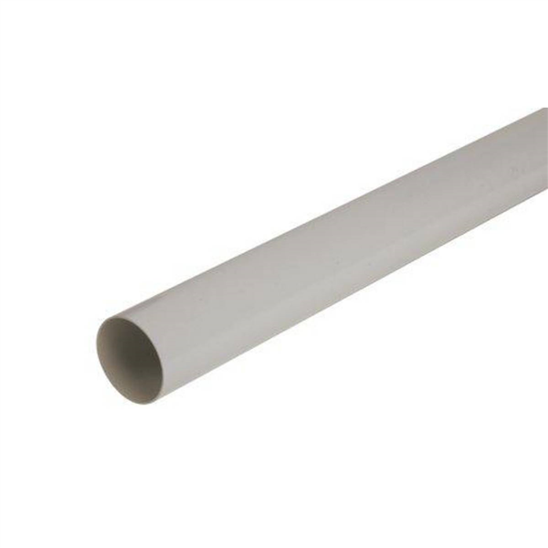 Tube de descente de gouttière rond Nicoll TD80 en Techtan Gris - diamètre 80 MM - longueur 2 M