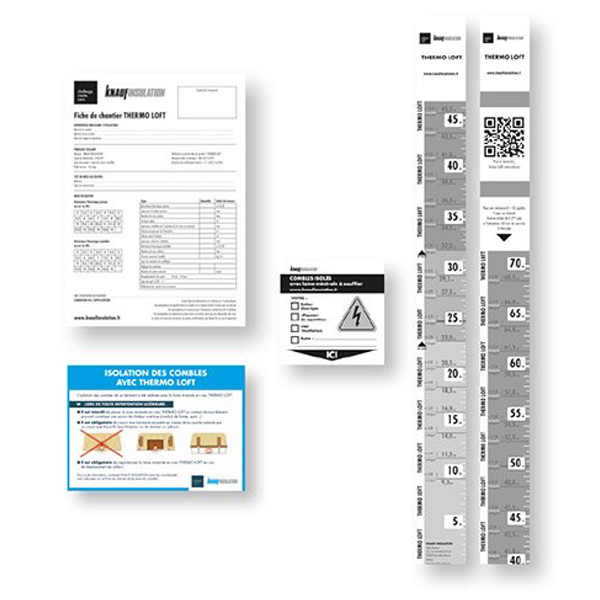 Kit préparation de chantier avant soufflage laine de verre Thermo Loft dans les combles perdus - Lot de 45 kits