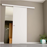 Kit rail + porte coulissante Gypso pour pose en applique - Blanc