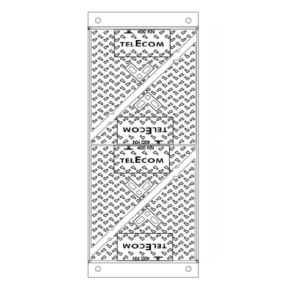 CADRE ET TAMPON FONTE TELECOM D400 L2C AVEC LOGO TELECOM